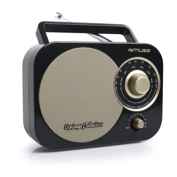 Muse M-055RB Draagbare Radio Vintage Zwart