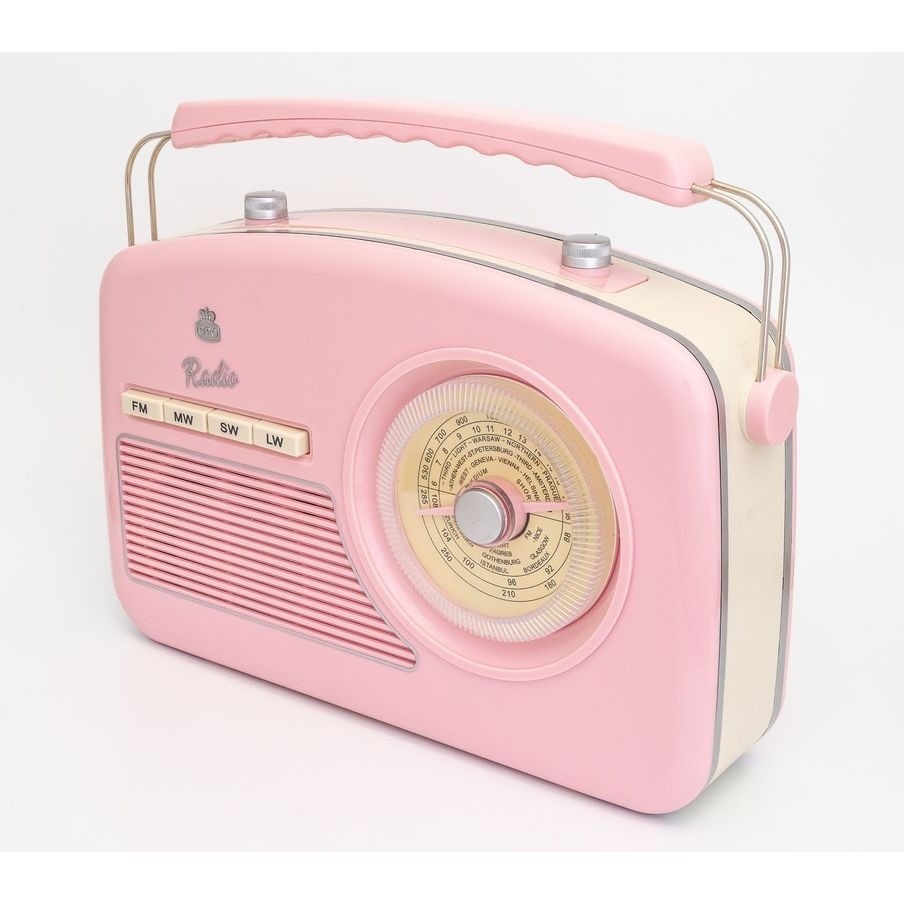GPO Jaren 50' FM/AM/LW/SW-radio Roze