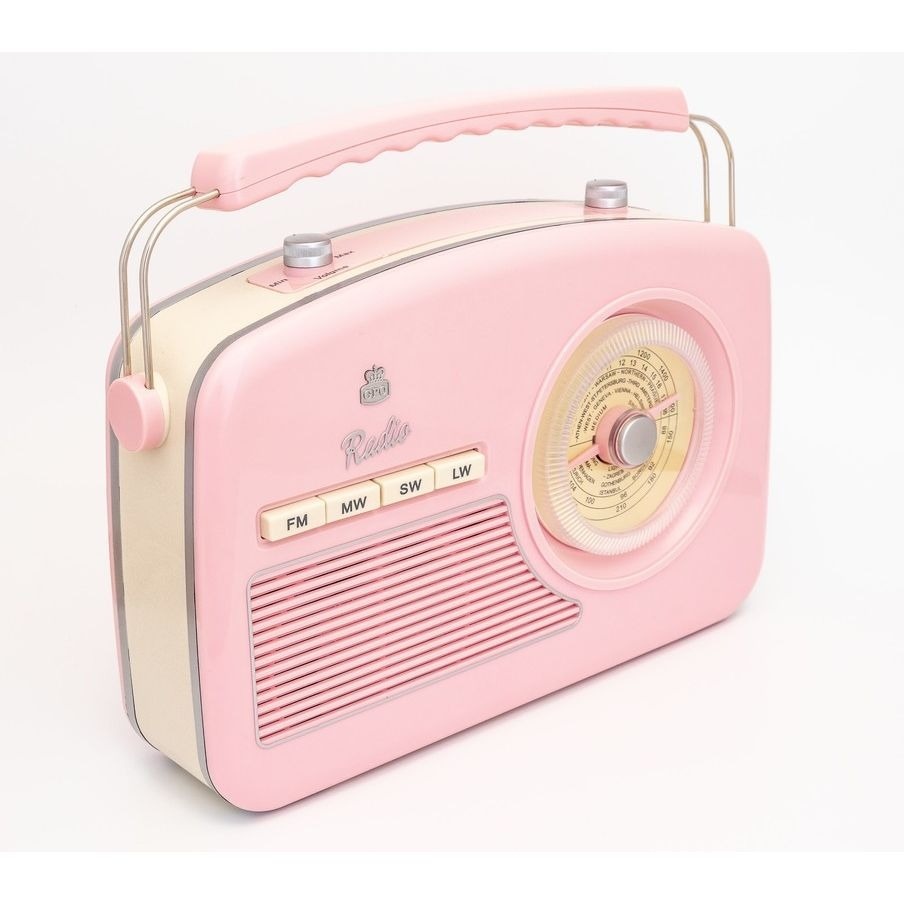 GPO Jaren 50' FM/AM/LW/SW-radio Roze