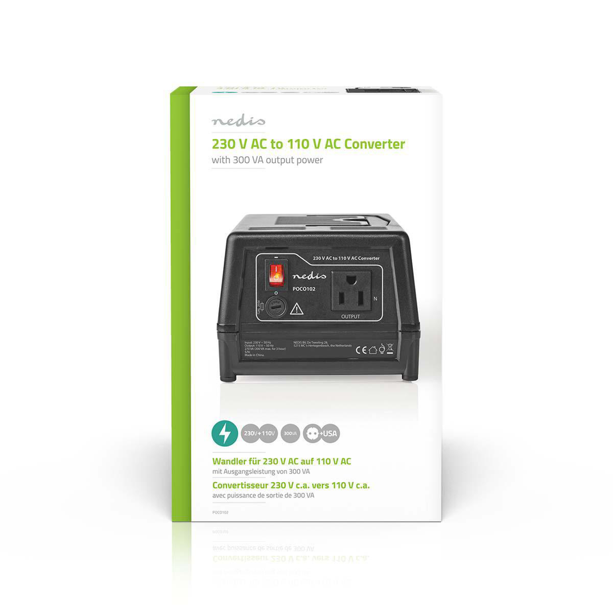 Nedis 230 Volt naar 110 Volt stroomomvormer 300 watt
