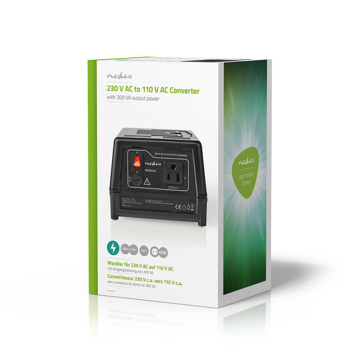 Nedis 230 Volt naar 110 Volt stroomomvormer 300 watt