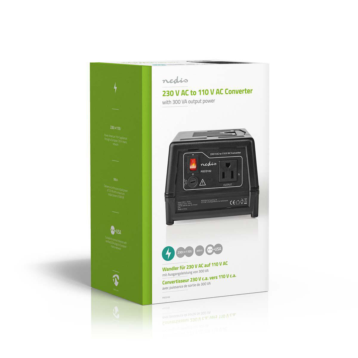 Nedis 230 Volt naar 110 Volt stroomomvormer 300 watt