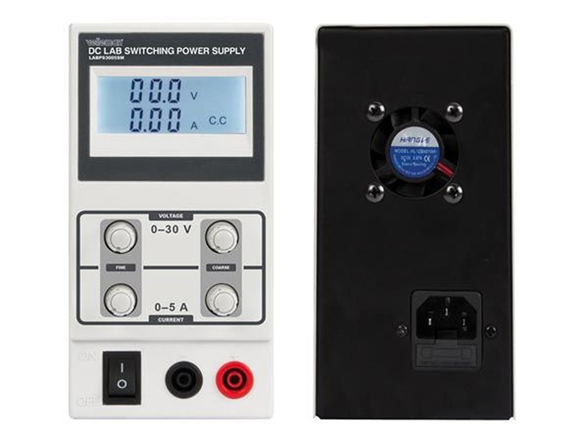 Velleman LABPS3005SM schakelende labovoeding 0-30 volt 0-5 ampère