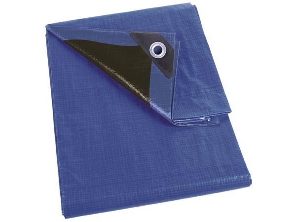 Perel Dekzeil - Blauw/Zwart - Zeer Sterk - 5 x 8 m