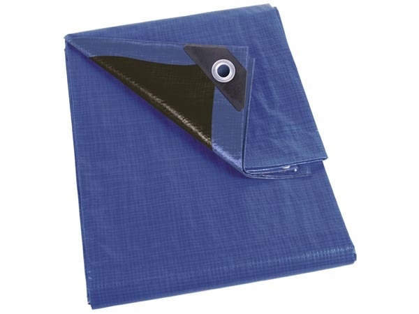 Perel Dekzeil - Blauw/Zwart - Zeer Sterk - 10 x 12 m