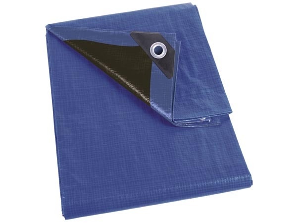 Perel Dekzeil - Blauw/Zwart - Ultrasterk - 3 x 4 m