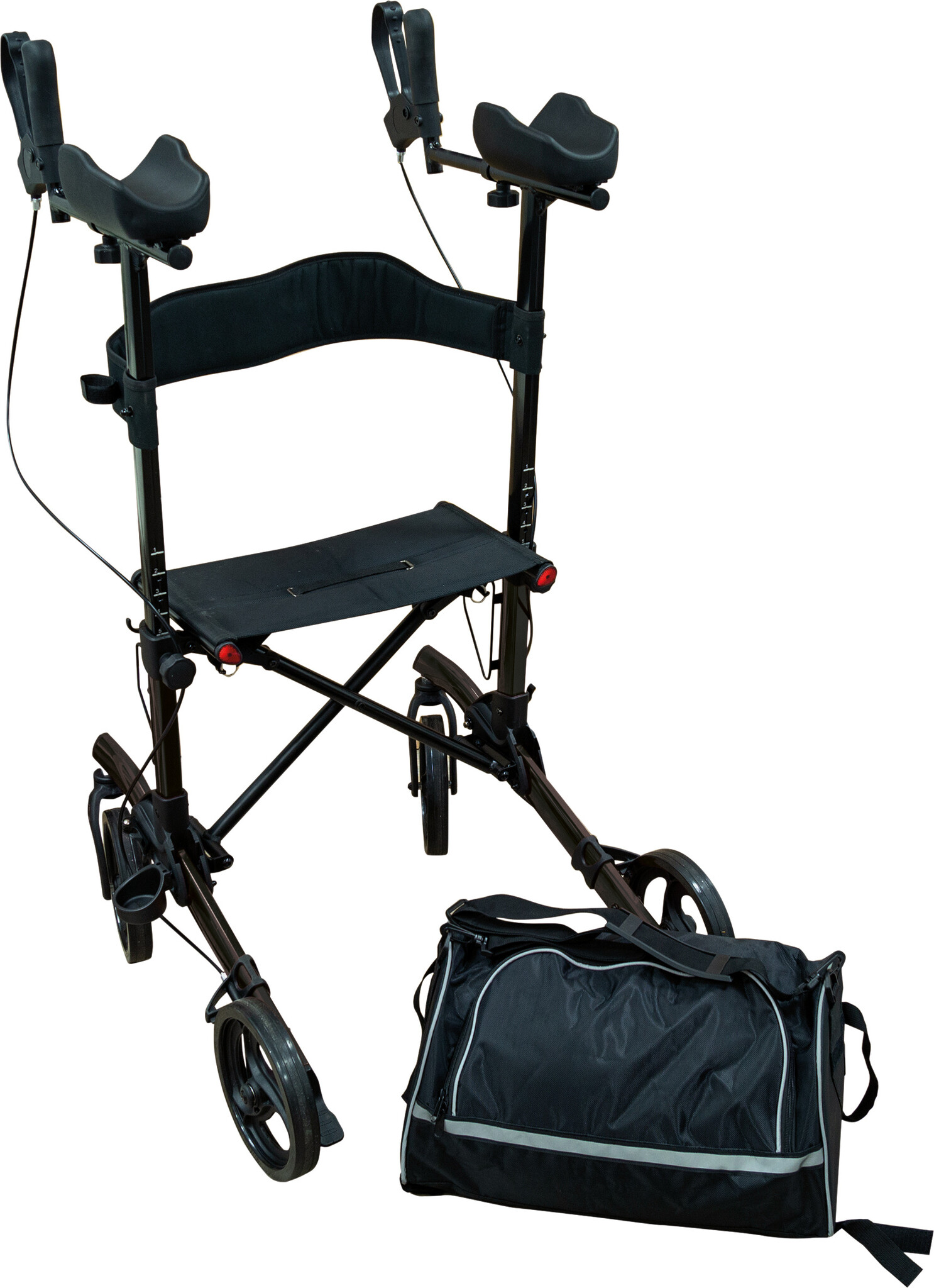 Vierwiel Rollator met Onderarmsteun