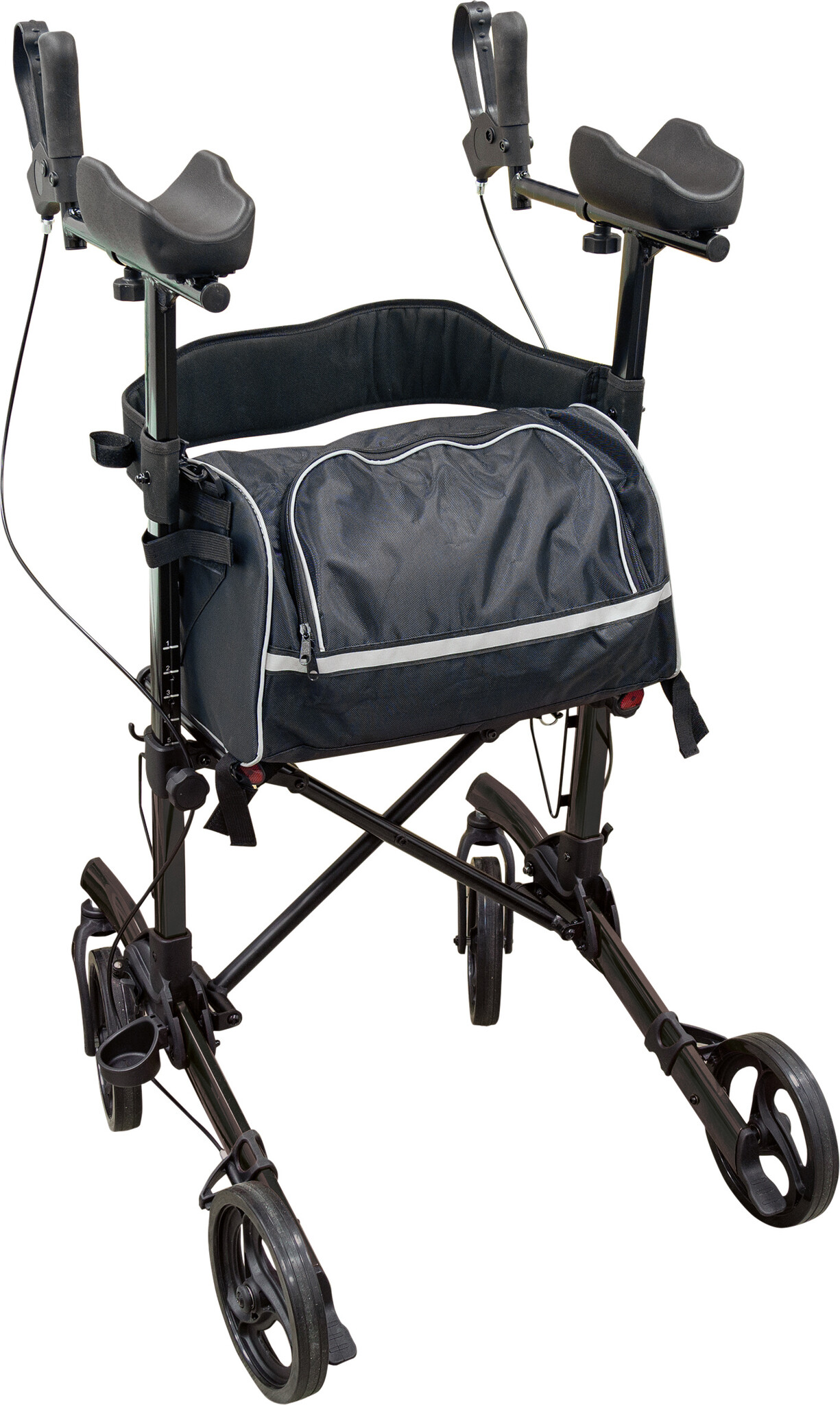 Vierwiel Rollator met Onderarmsteun