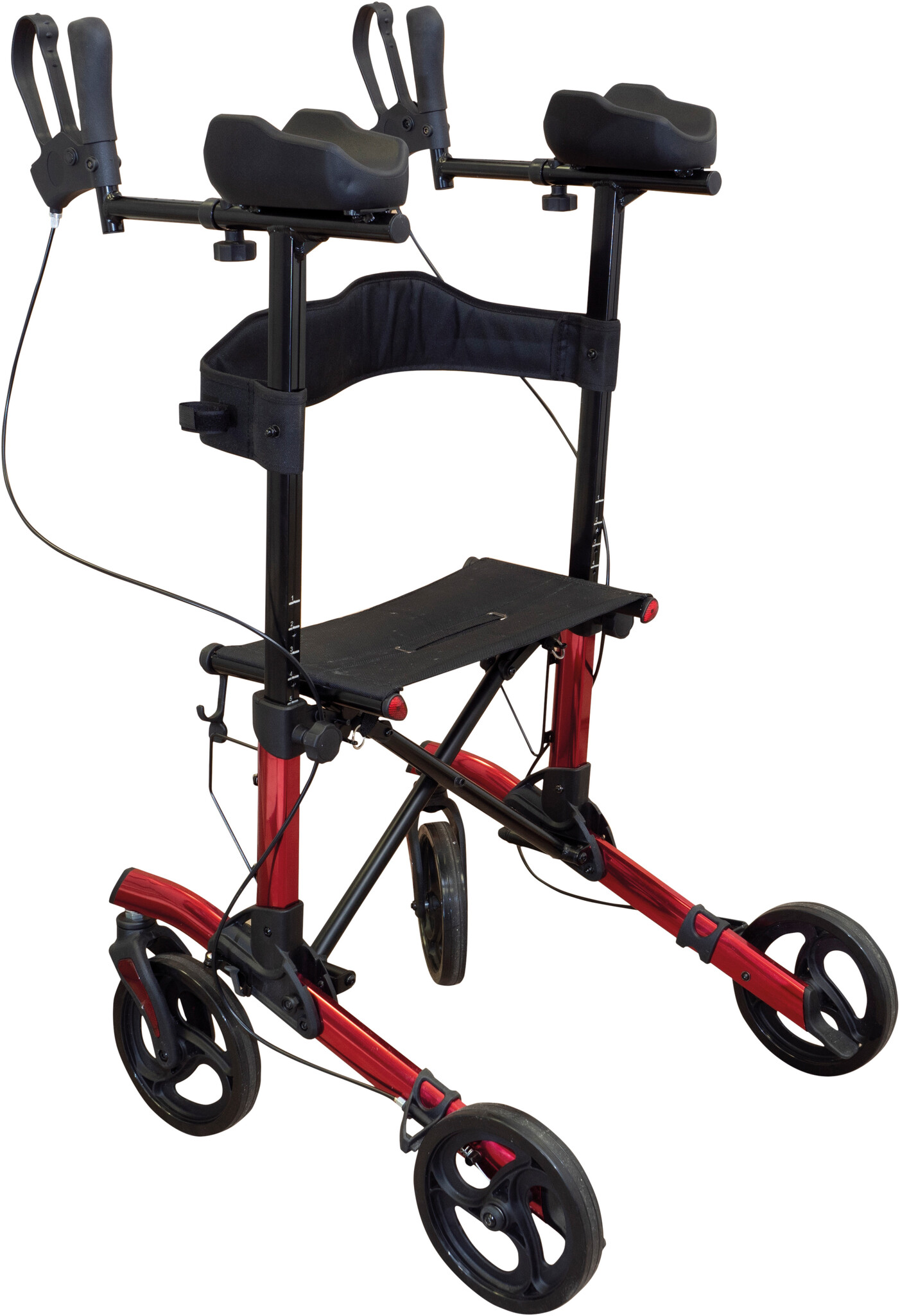 Lichtgewicht Rollator met Onderarmsteun Rood
