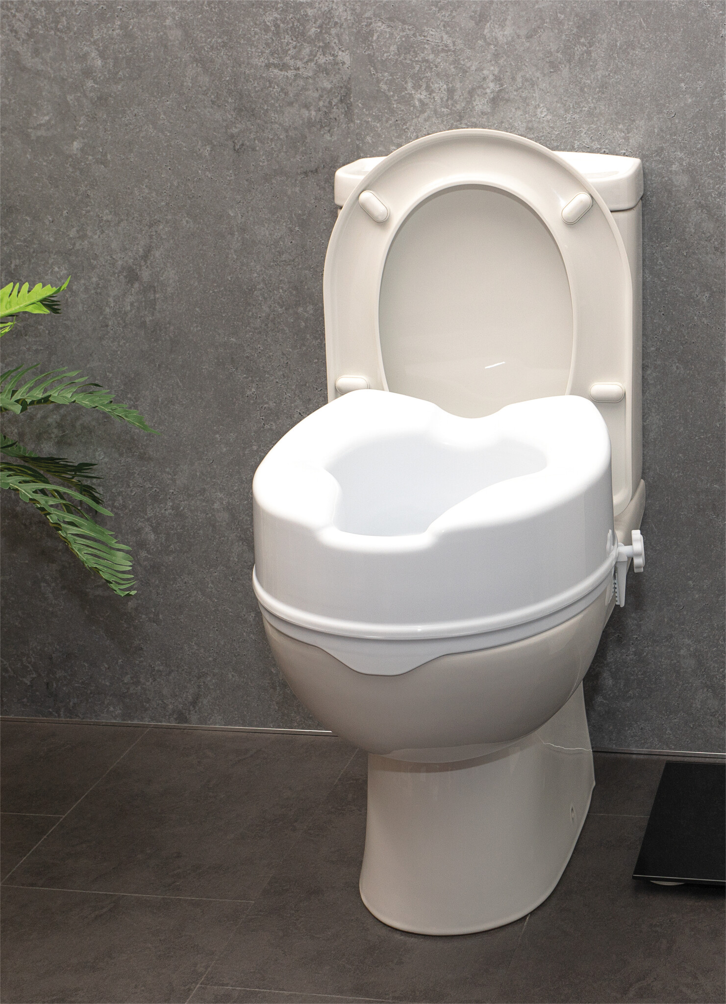 Aidapt Toiletverhoger met klepdeksel - 15 cm
