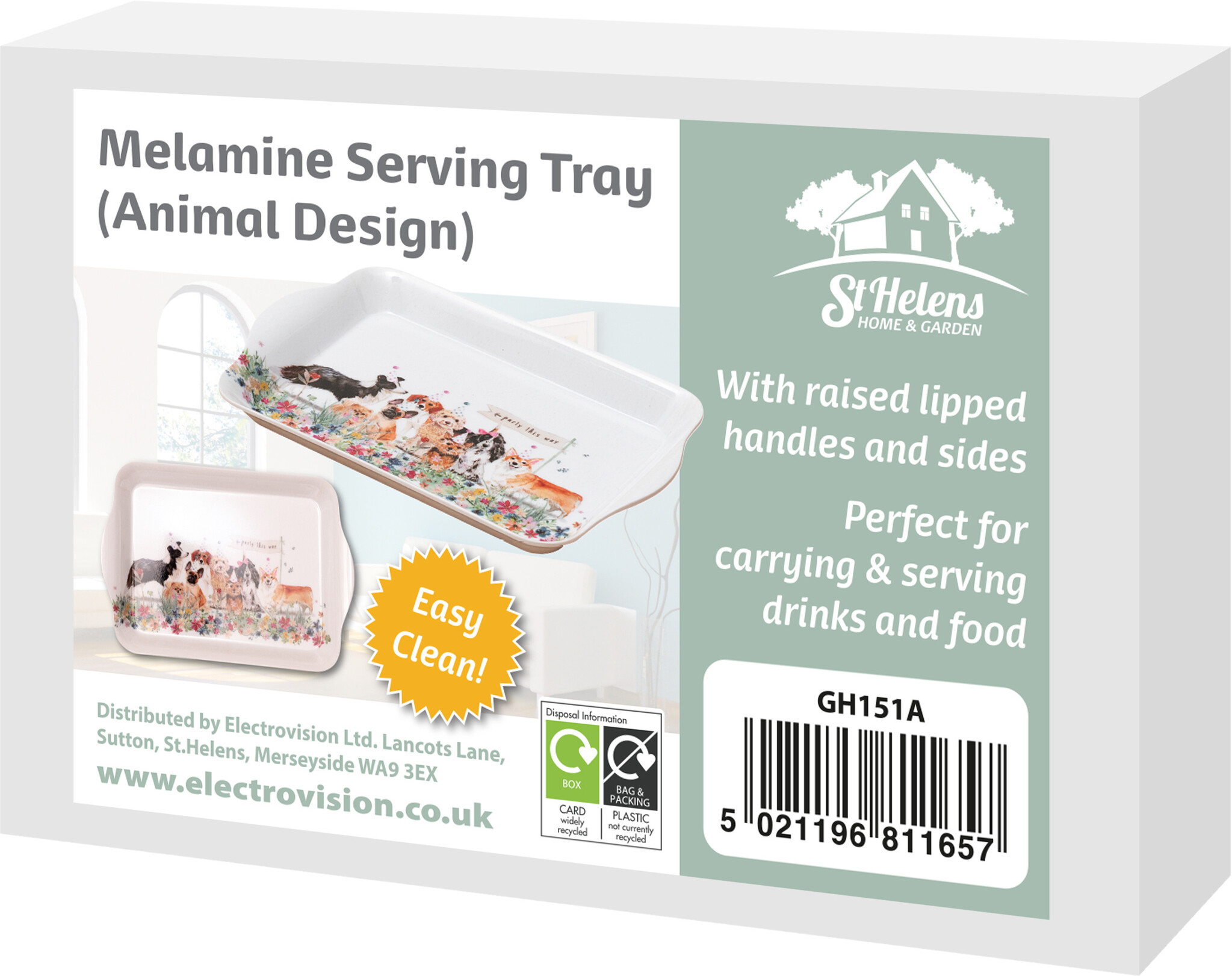 St Helens Home and Garden Melamine Serveerblad Honden | 20 x 210 x 140