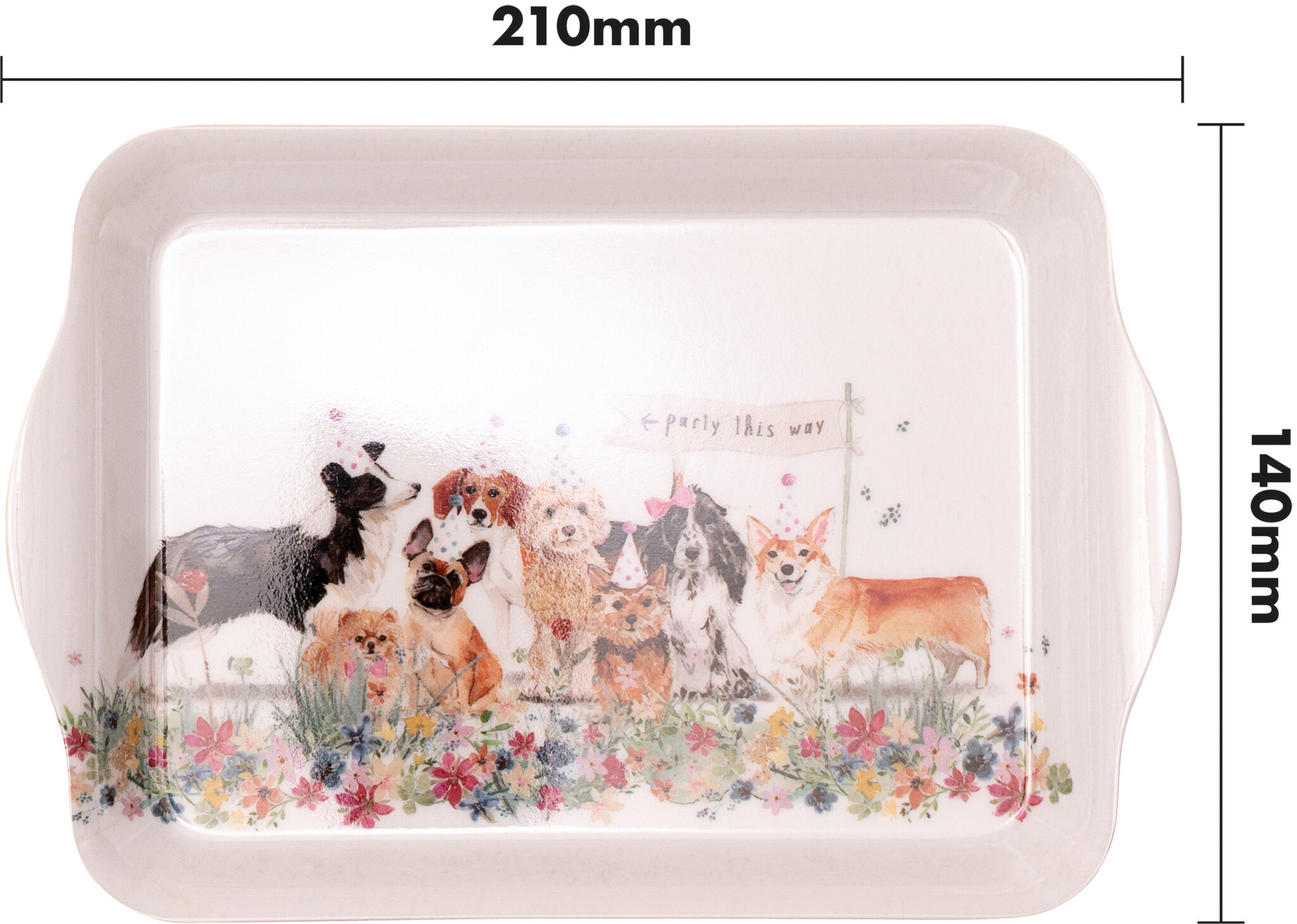 St Helens Home and Garden Melamine Serveerblad Honden | 20 x 210 x 140