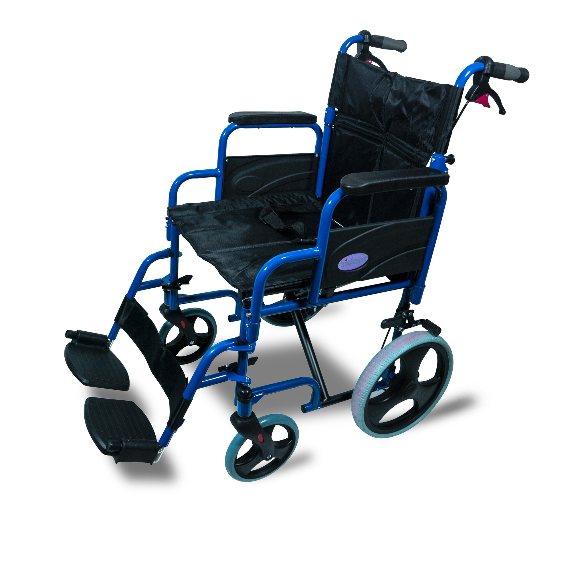 Aidapt Deluxe Rolstoel Staal Opvouwbaar Blauw
