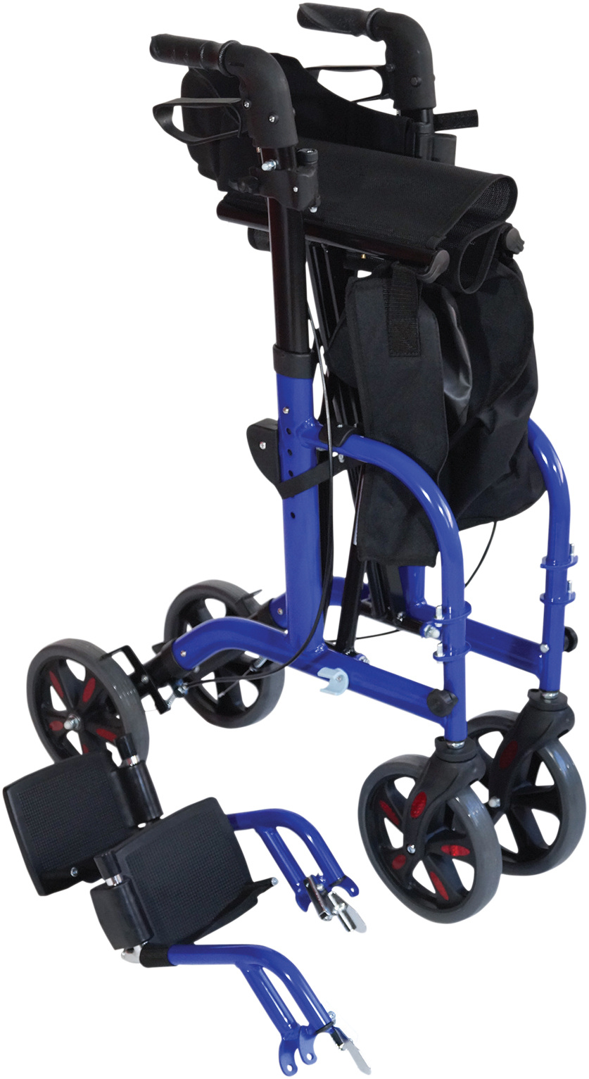 Aidapt 2-in-1 Rolstoel Rollator - Blauw