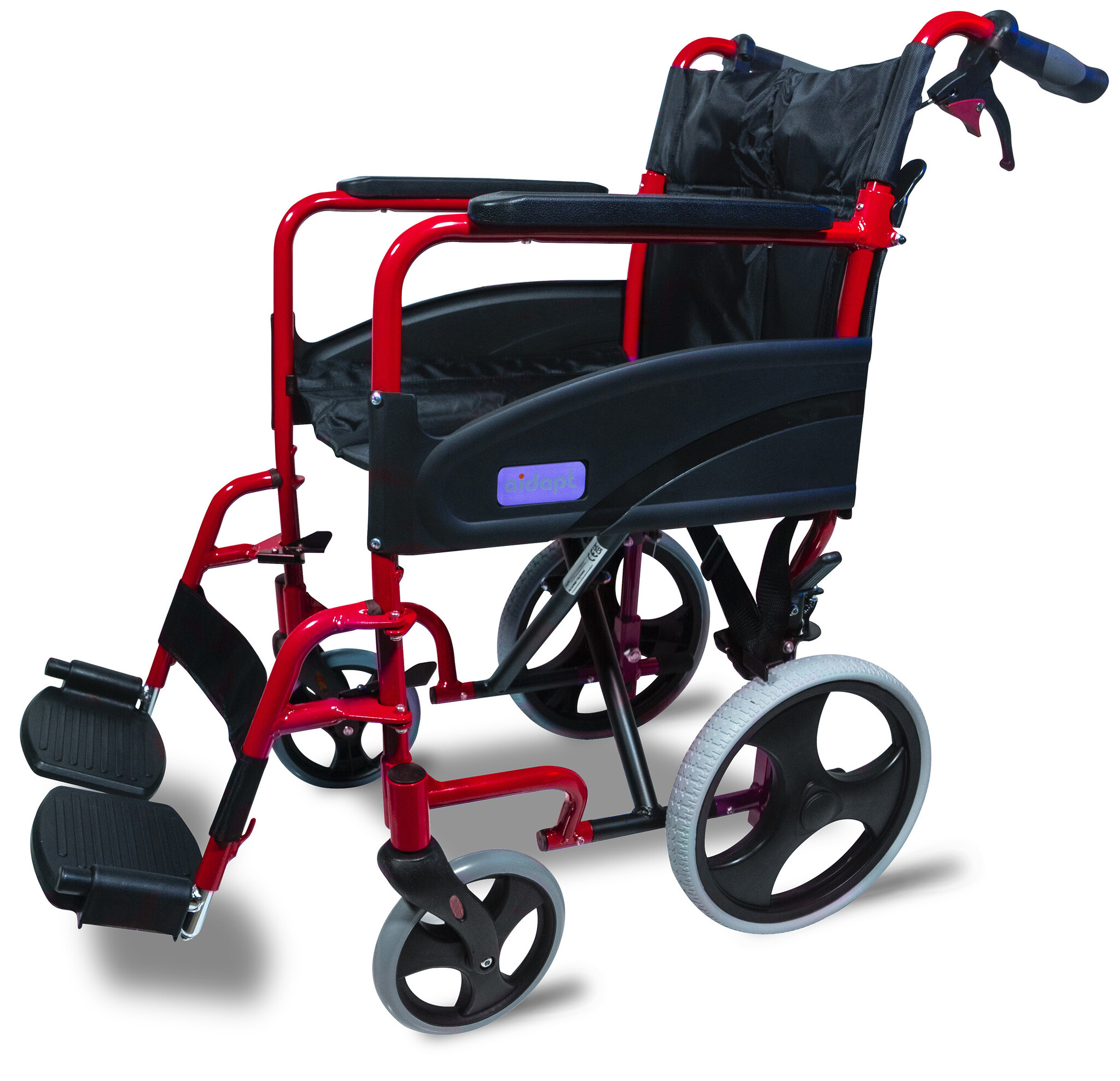 Aidapt Lichtgewicht Transport Rolstoel Rood van Aluminium VA170RED