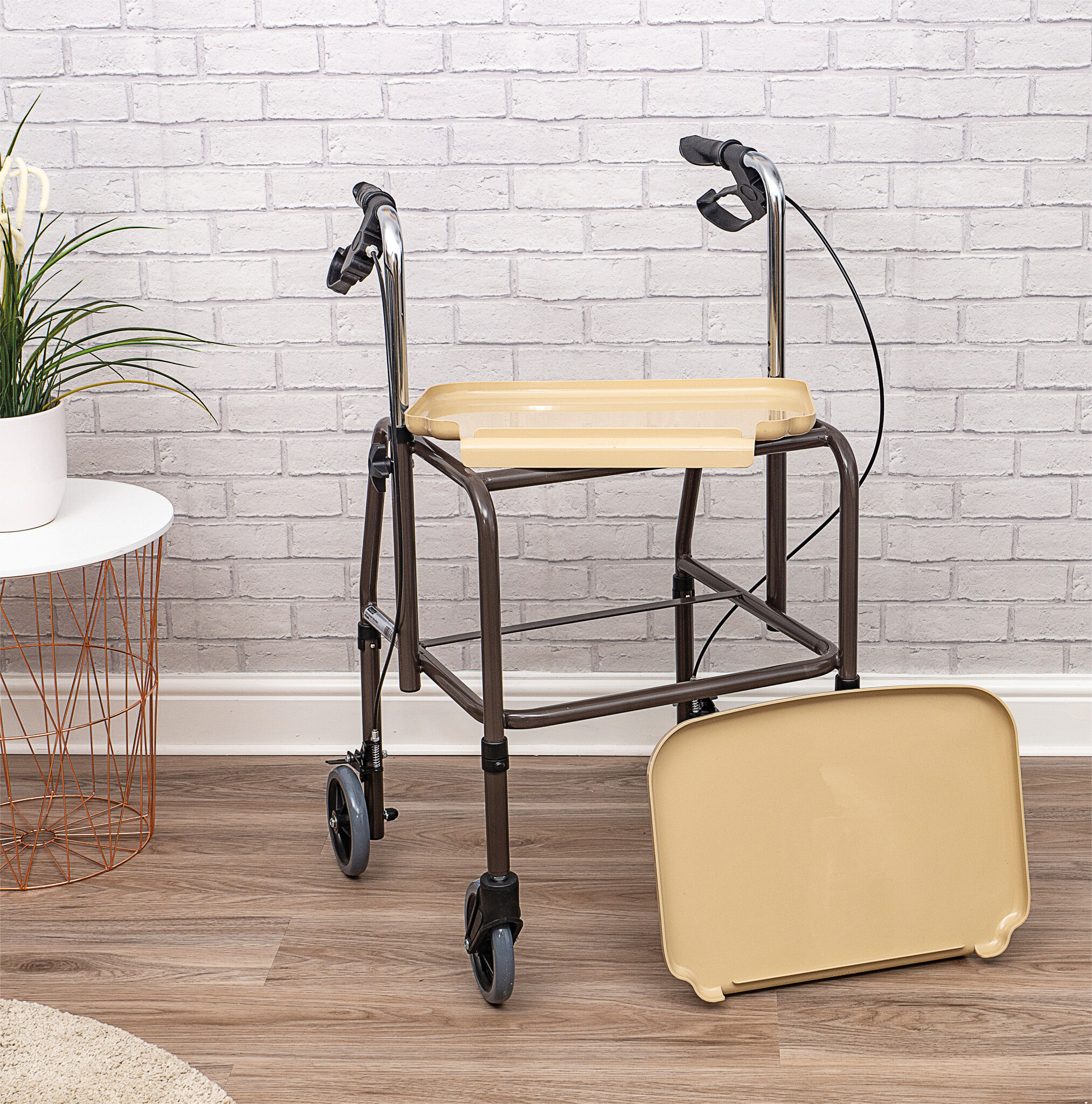 Aidapt Trolley Serveerwagen Rollator in hoogte Verstelbaar