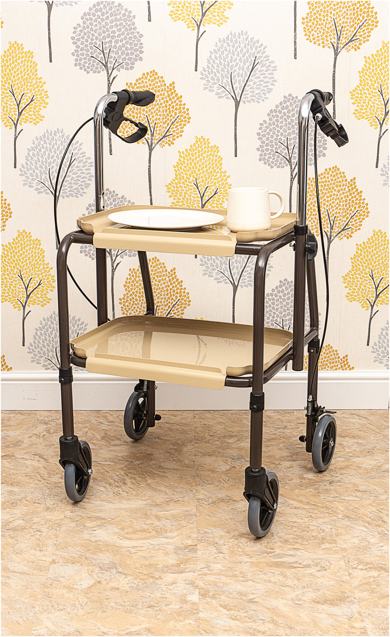 Aidapt Trolley Serveerwagen Rollator in hoogte Verstelbaar