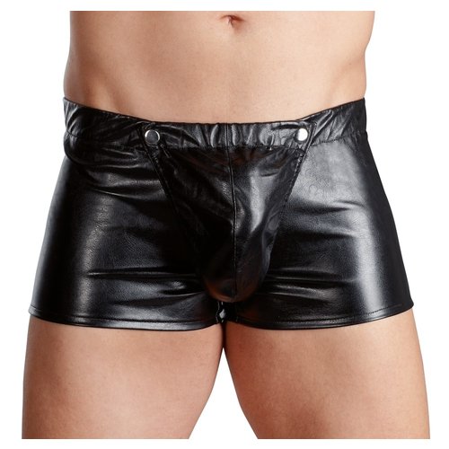Svenjoyment Zwarte leatherlook short Svenjoyment Zwarte leatherlook short