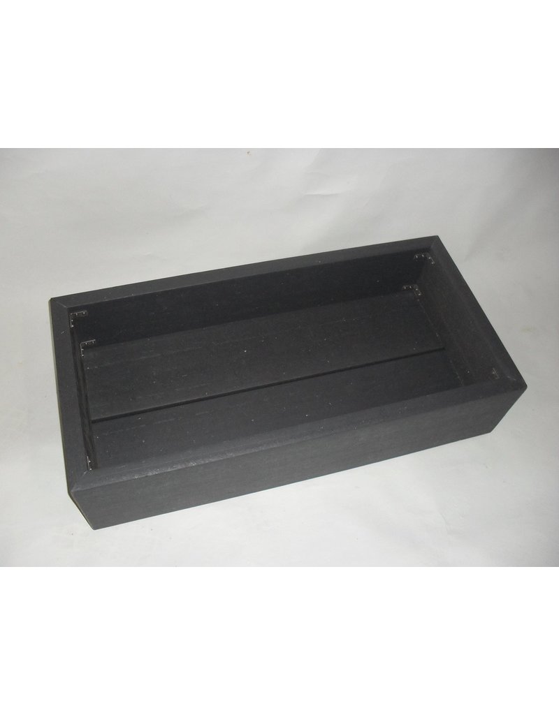 Plantenbak bloembak balkonbak grijs kunststof 98x48x22cm