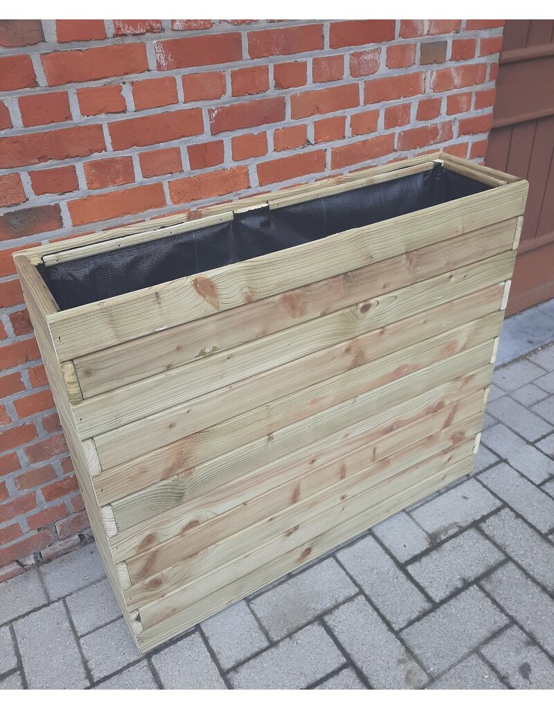Xtra solutions Plantenbak bloembak balkonbak grenen hout geïmpregneerd 89x24x78