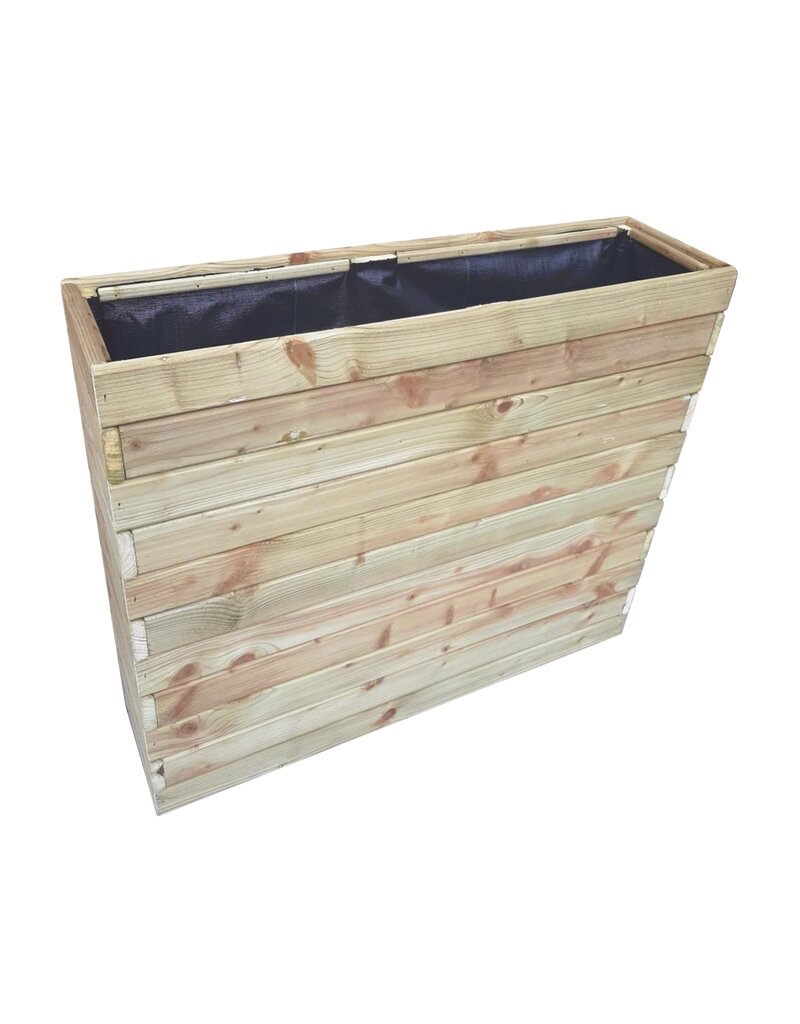 Xtra solutions Plantenbak bloembak balkonbak grenen hout geïmpregneerd 89x24x78