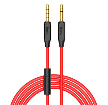 Hoco 3.5mm AudioJack Kabel met Microfoon 1M - Rood