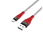 Micro Charge Cable + Data Cable - Micro USB Cable - 1.2 Meters - 2.4A Fast Charger - Anti-Cable Break - Black&Red