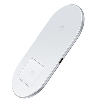 Baseus Draadloze oplader 18W voor iPhone + AirPod - Wit