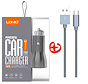 LDNIO - Premium Fast Charger Car Charger with 2 USB Ports with Lightning Charging Cable - Qualcomm 3.0 connection