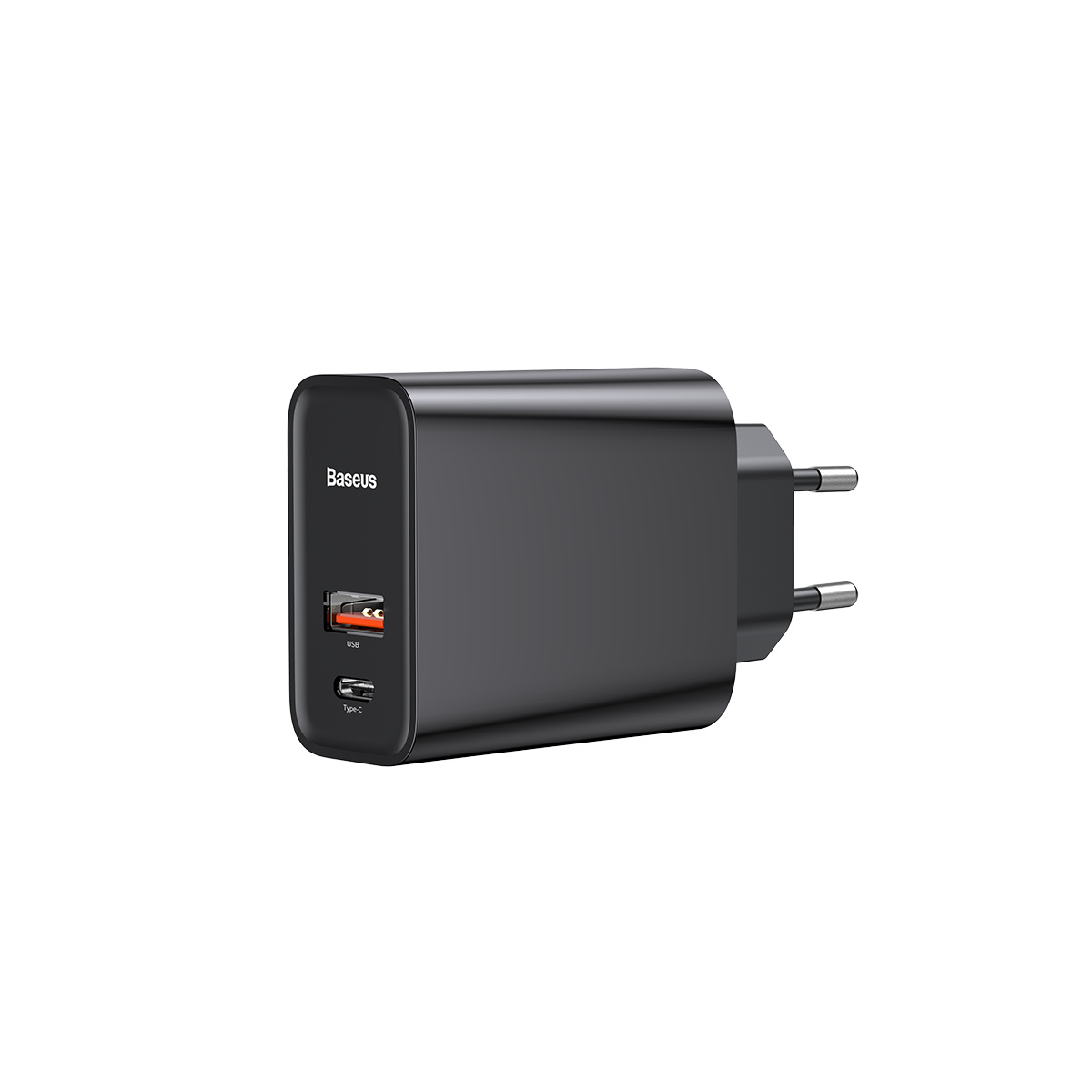 Oplaadstekker 30W - USB + USB C - Zwart