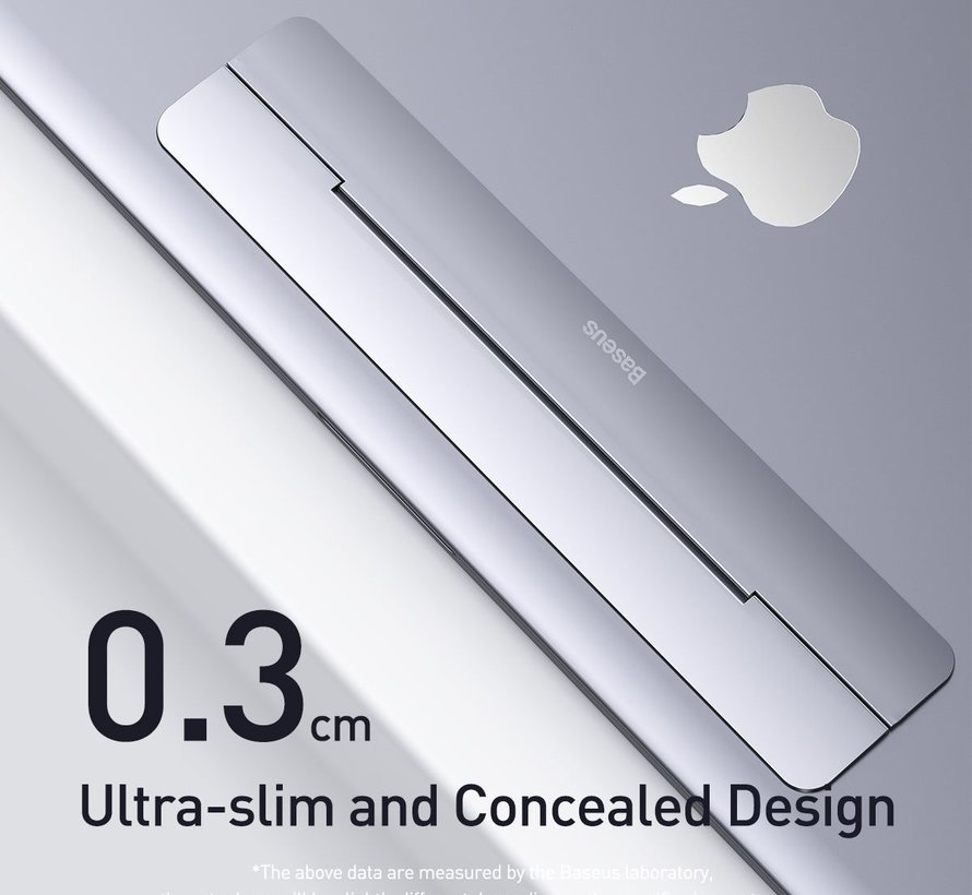 Premium Aluminium Macbook / Laptop standaard Geschikt tot 16 inch - Foldable Laptop Stand - Uitklapbaar - Zilver