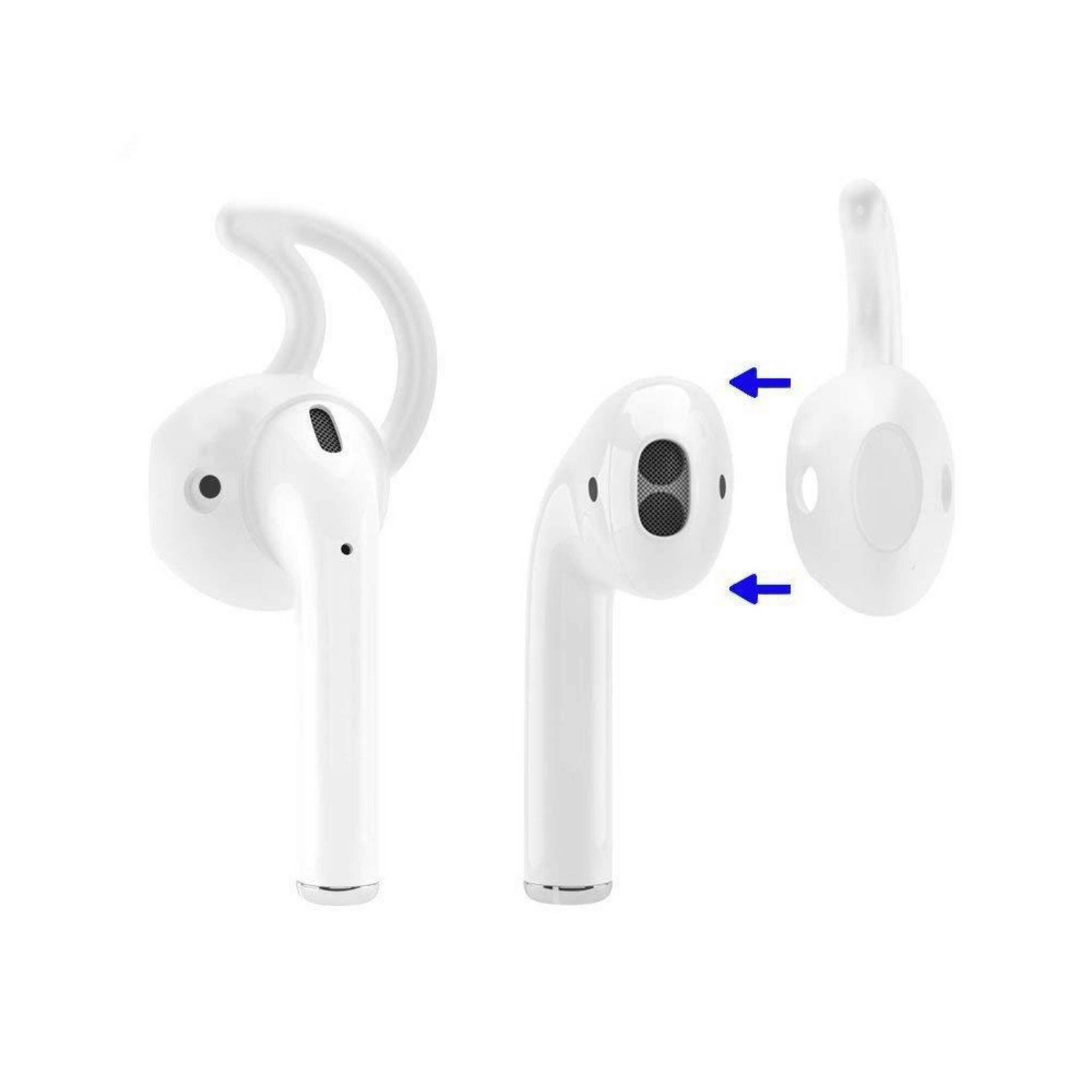 Siliconen earhooks - Anti slip - Geschikt voor Apple Airpods - Oordoppen - Oordopjes Cover (2 paar)