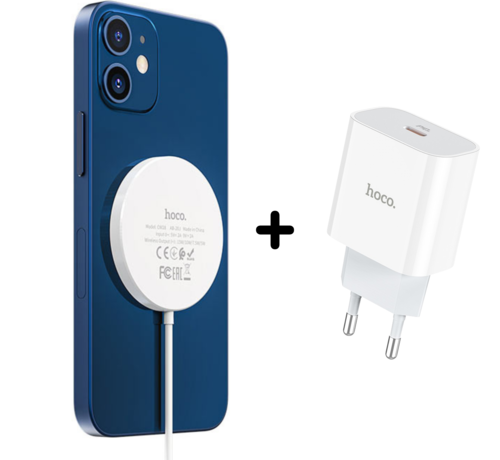 Hoco 15W MagSafe Wireless Charger + 20W USB C Charger - MagSafe Wireless Charger