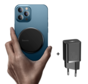 Mini MagSafe Wireless Charger + 20W USB C Charger - Black