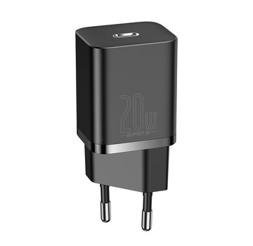 Baseus 20W USB C Adapter – iPhone oplader - Zwart
