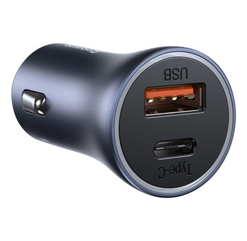 Baseus 2 in 1 Autolader USB C + USB  A / Auto snel lader met twee poorten