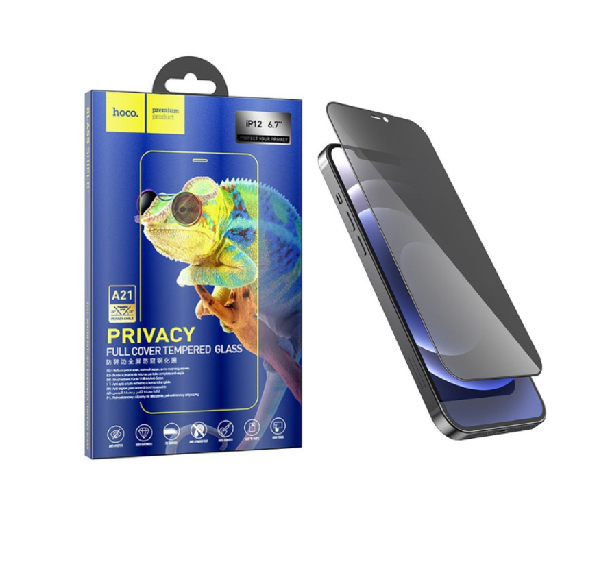 Hoco - Screenprotector iPhone 12 Pro Max - Privacy - 6.7  Inch