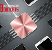LDNIO Premium Oplaad Station met 8 USB poorten - roze