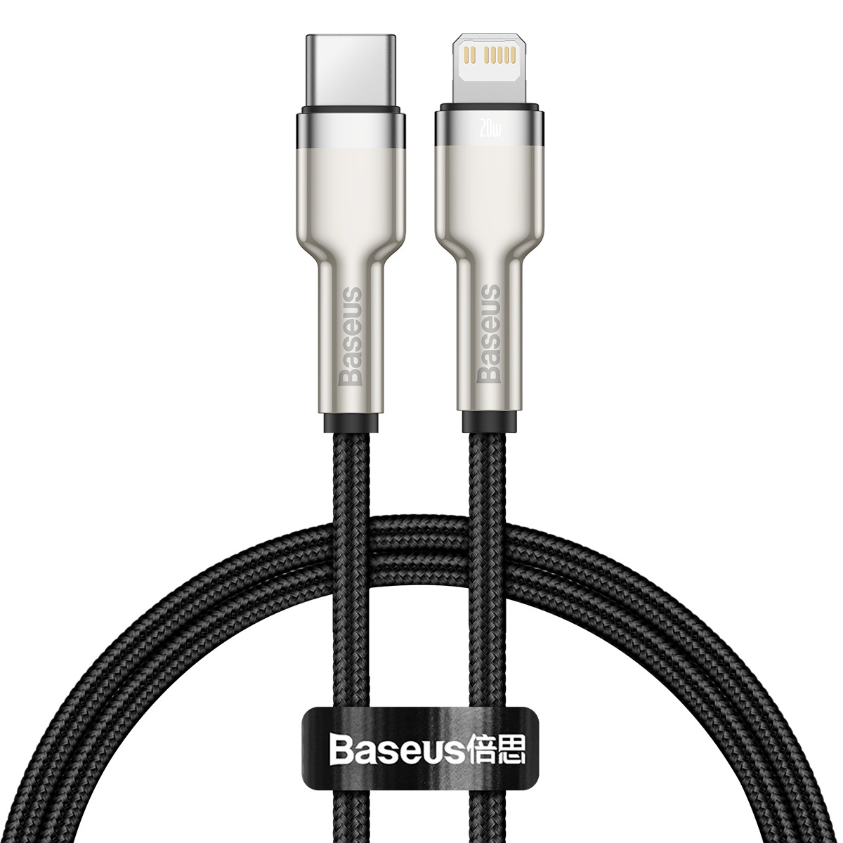 Baseus USB C naar Apple Lightning Kabel 20W - Zwart