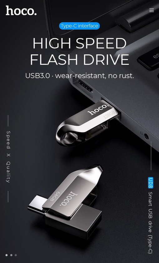 Hoco 2 in 1 Geheugenstick USB c en USB 3.0 - 64 GB