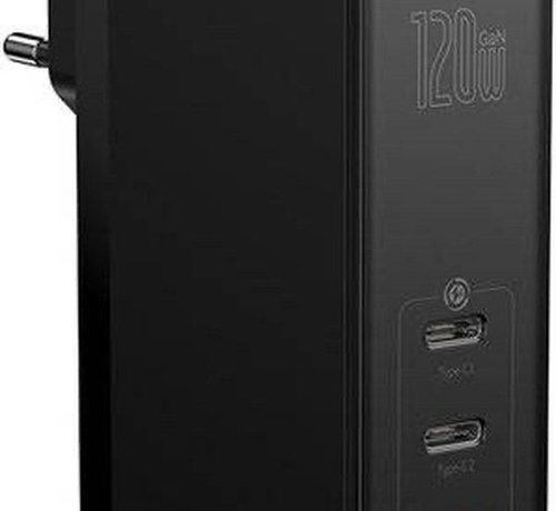 Baseus Baseus GaN2 Pro - 120W Charger including 100W USB C Cable - Suitable for Macbook/iPhone/Samsung/iPad/Tablet - Black