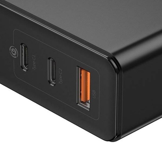 Baseus GaN2 Pro - 120W Oplader inclusief 100W USB C Kabel - Geschikt voor Macbook/iPhone/Samsung/iPad/Tablet - Zwart
