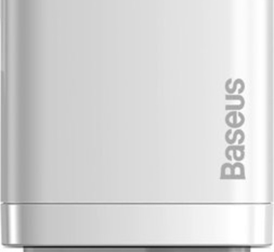 Baseus GaN2 - 65W Oplader met USB C + USB A 3.0 - Wit