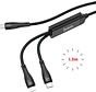 2 in 1 USB C to USB-C / Lightning Cable - 1.5 meters - 100W - Black