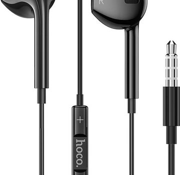 In Ear Oordopjes - Oortjes met draad en microfoon - 3,5mm Jack Aansluiting - 120cm kabel - Zwart