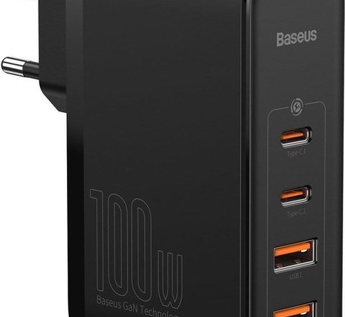 Baseus Baseus GaN2 Pro Quick Travel Charger 2x USB + 2x USB-C, 100W, EU (Zwart)