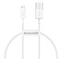 Baseus Superior Series | USB A male naar Apple Lightning Kabel 25CM | 2.4A | Wit