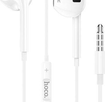 In Ear Oordopjes - Oortjes met draad en microfoon - 3,5mm Jack Aansluiting - 120cm kabel - Wit