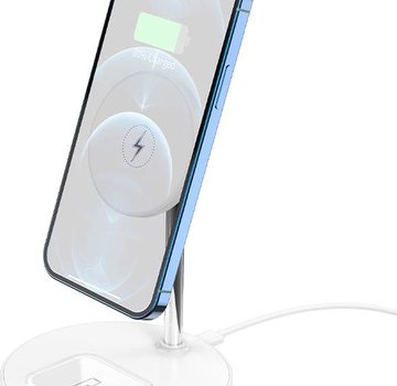 2 in 1 MagSafe Wireless Charger Suitable for Apple iPhone 13, iPhone 12 and AirPods - 15W - White