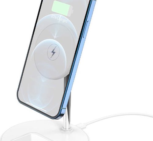 2 in 1 MagSafe Wireless Charger Suitable for Apple iPhone 13, iPhone 12 and AirPods - 15W - White